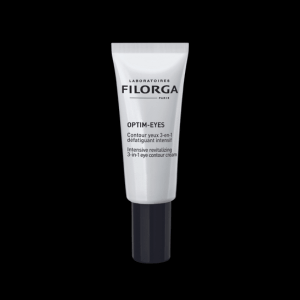 Filorga's Optim-Eyes award-winning eye cream reduces the appearance of dark circles, puffiness, and wrinkles